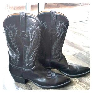 New Lucchese 1883 Black Goat Snip Cowboy Boots